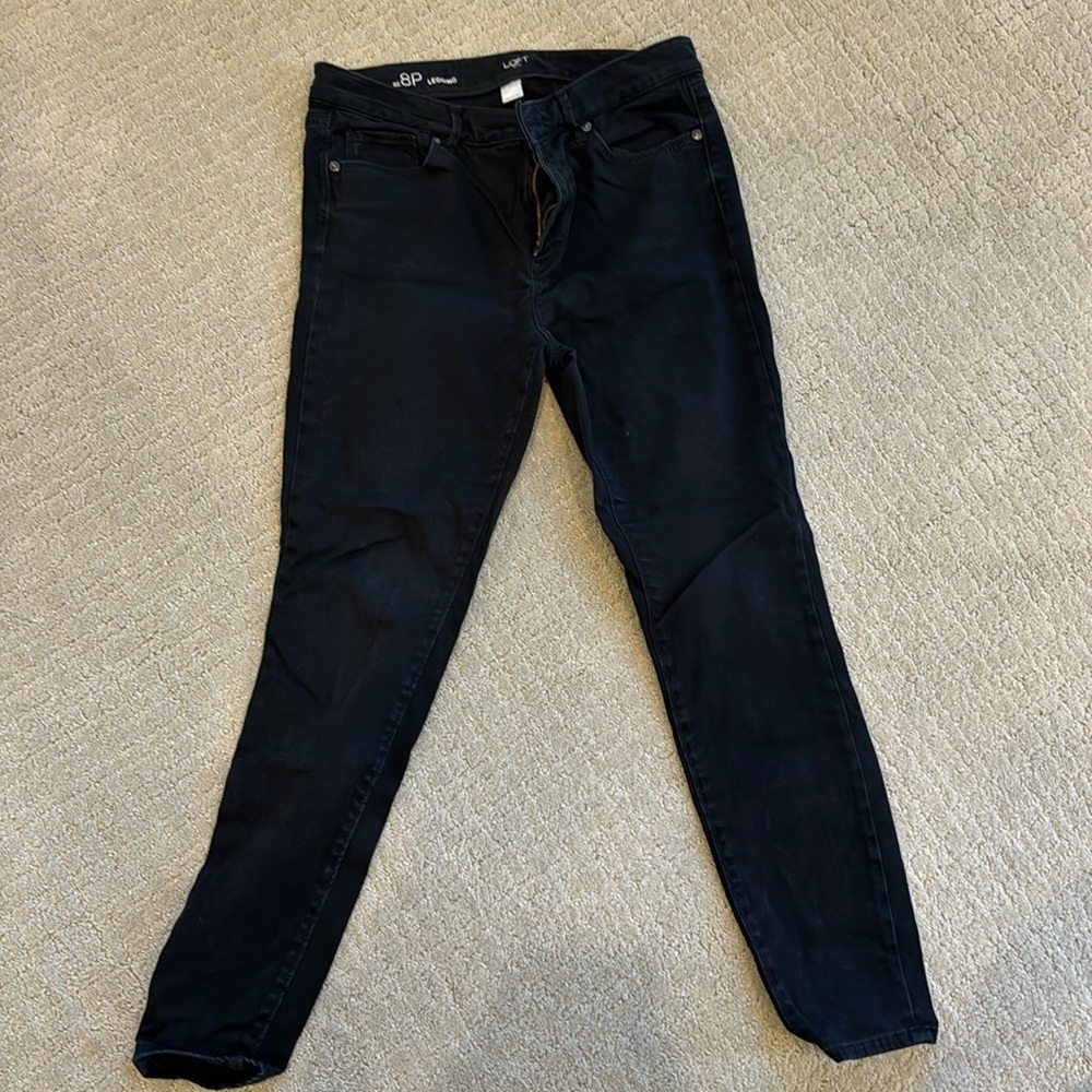 Loft outlet - black soft jeans leggings - size 8P